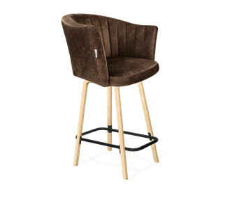 Полубарный стул SHT-ST42-1 / SHT-S94-1 (кофейный трюфель/прозрачный лак/черный муар) в Одинцово