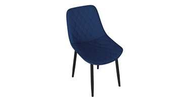 Обеденный стул Oscar (Черный муар/Велюр L005 синий) в Одинцово