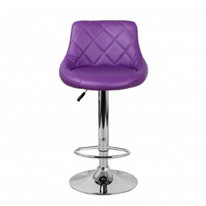 Барный стул Комфорт с мягкой спинкой WX-2396 экокожа фиолетовый в Подольске