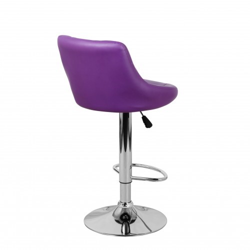 Барный стул Комфорт с мягкой спинкой WX-2396 экокожа фиолетовый в Москве - изображение 4
