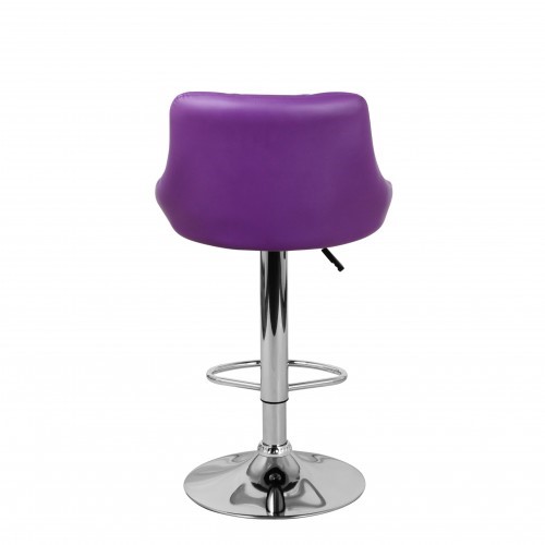 Барный стул Комфорт с мягкой спинкой WX-2396 экокожа фиолетовый в Москве - изображение 5
