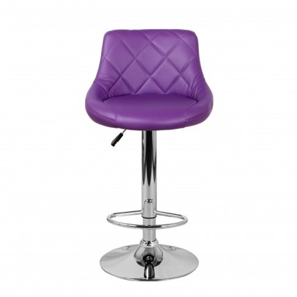 Барный стул Комфорт с мягкой спинкой WX-2396 экокожа фиолетовый в Москве - изображение