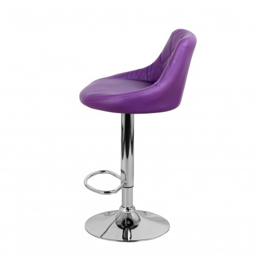 Барный стул Комфорт с мягкой спинкой WX-2396 экокожа фиолетовый в Москве - изображение 7