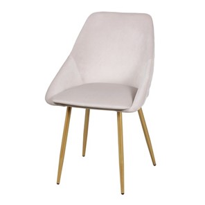Мягкий дизайнерский стул Мартин СРП-063 эмаль голд Веллюто бежевый в Подольске