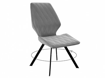 Обеденный стул 243 поворотный, микровелюр B22 grey, ножки черные в Подольске