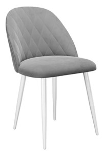 Обеденный стул 302, микровелюр B22 grey, ножки белые в Подольске