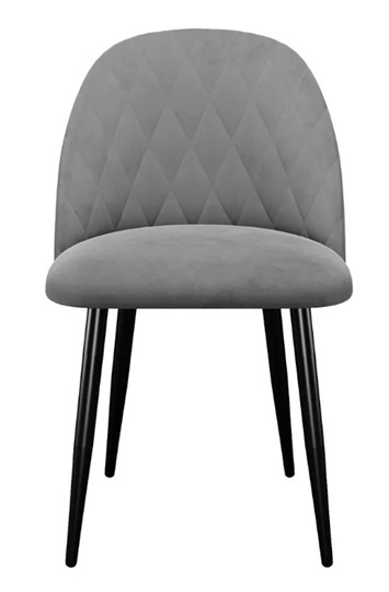 Обеденный стул 302, микровелюр B22 grey, ножки черные в Москве - изображение 1