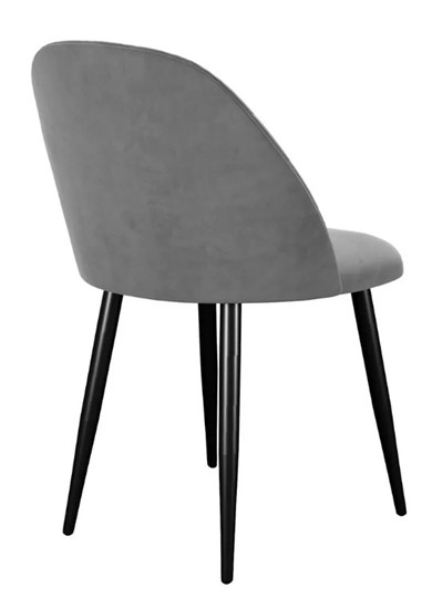 Обеденный стул 302, микровелюр B22 grey, ножки черные в Москве - изображение 3
