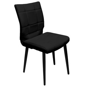 Обеденный стул BRABIX "Novita CF-060", экокожа черная, каркас металлический усиленный черный, 532781 в Серпухове