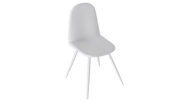 Кухонный стул Марли (конус Т3), Белый муар/Кожзам Белый в Химках - изображение