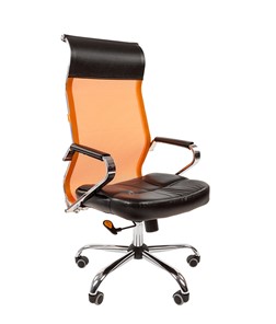 Офисное кресло CHAIRMAN 700 сетка, цвет оранжевый в Серпухове