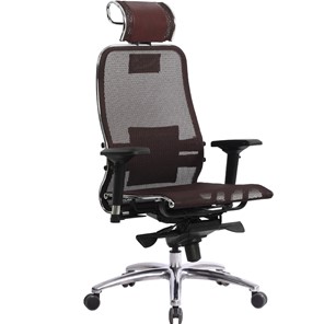 Кресло компьютерное Samurai S-3.04, темно-бордовый в Одинцово
