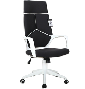 Кресло компьютерное Brabix Premium Prime EX-515 (пластик белый, ткань, черное) 531812 в Одинцово