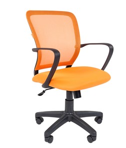 Офисное кресло CHAIRMAN 698 black TW, ткань, цвет оранжевый в Одинцово