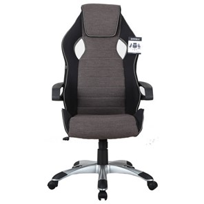 Офисное кресло Brabix Techno GM-002 (ткань, черное/серое, вставки белые) в Москве