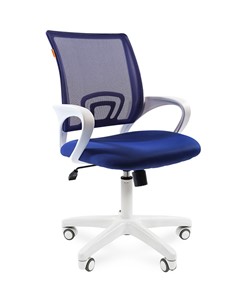 Офисное кресло CHAIRMAN 696 white, ткань, цвет синий в Серпухове