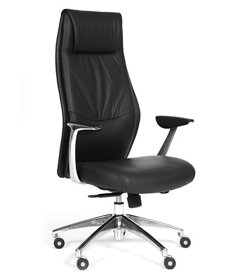Кресло офисное CHAIRMAN Vista Экокожа премиум черная в Серпухове - изображение