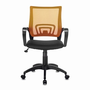 Офисное кресло Brabix Fly MG-396 (с подлокотниками, сетка, оранжевое/черное) 532084 в Москве