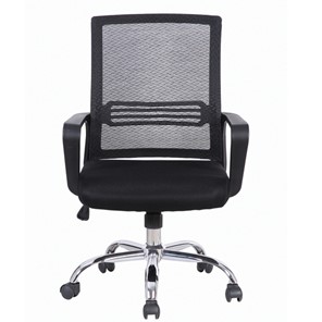 Кресло компьютерное Brabix Daily MG-317 (с подлокотниками, хром, черное) 531833 в Одинцово