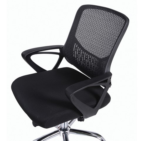 Офисное кресло Brabix Next MG-318 (с подлокотниками, хром, черное) 531834 в Москве - изображение 5