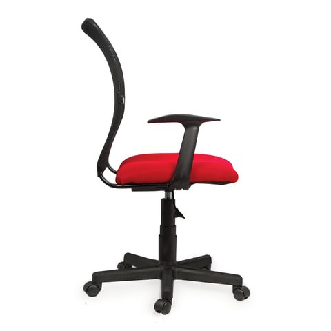 Офисное кресло Brabix Spring MG-307 (с подлокотниками, комбинированное красное/черное TW) в Подольске - изображение 1