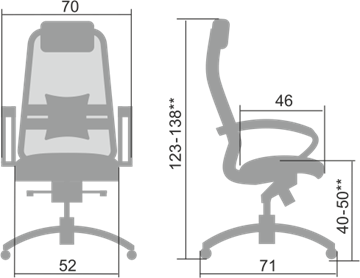 Кресло компьютерное Samurai S-1.04, серый в Москве - предосмотр 1