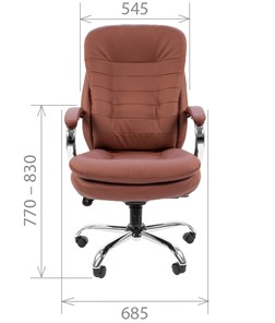 Компьютерное кресло CHAIRMAN 795 экокожа, цвет коричневый в Москве - предосмотр 1