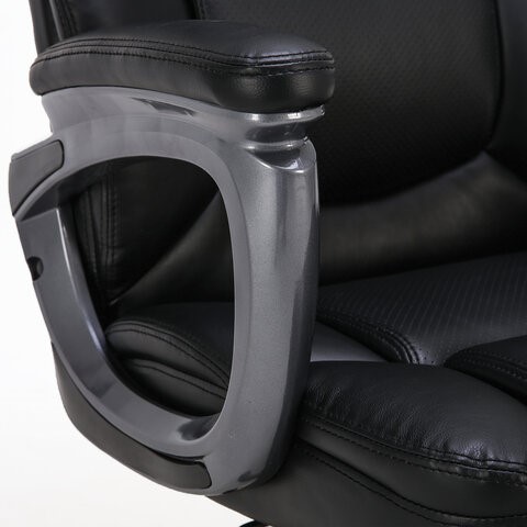 Кресло Brabix Premium Favorite EX-577 (пружинный блок, рециклированная кожа, черное) 531934 в Одинцово - изображение 9