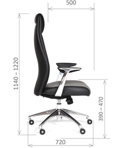 Кресло офисное CHAIRMAN Vista Экокожа премиум черная в Подольске - предосмотр 2