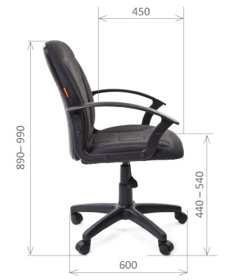 Компьютерное кресло CHAIRMAN 627 ткань, цвет серый в Подольске - изображение 2
