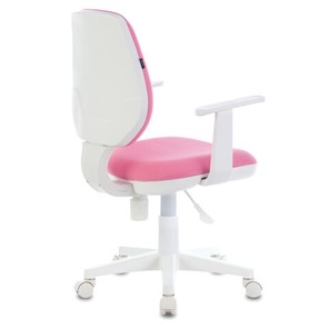 Кресло компьютерное Brabix Fancy MG-201W (с подлокотниками, пластик белый, розовое) 532409 в Москве - предосмотр 2