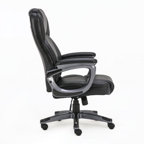 Кресло Brabix Premium Favorite EX-577 (пружинный блок, рециклированная кожа, черное) 531934 в Одинцово - изображение 1