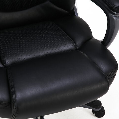 Кресло Brabix Premium Favorite EX-577 (пружинный блок, рециклированная кожа, черное) 531934 в Одинцово - изображение 7