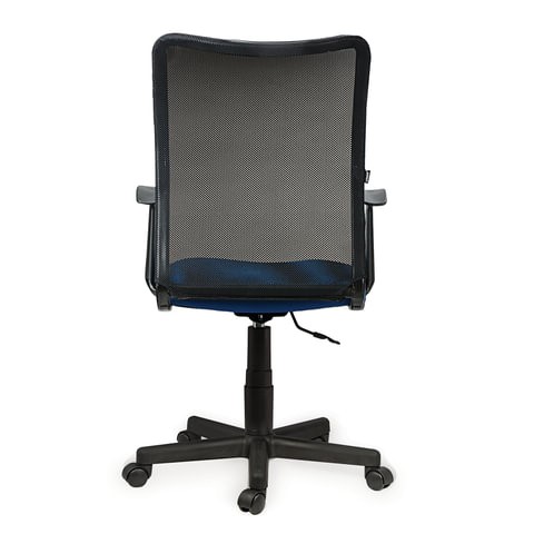 Кресло компьютерное Brabix Spring MG-307 (с подлокотниками, комбинированное синее/черное TW) в Подольске - изображение 3
