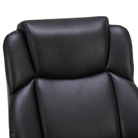 Кресло Brabix Premium Favorite EX-577 (пружинный блок, рециклированная кожа, черное) 531934 в Одинцово - изображение 5