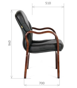 Офисное кресло CHAIRMAN 658 Натуральная кожа черный в Серпухове - предосмотр 2