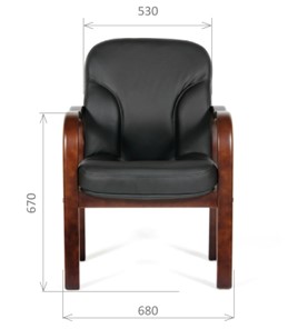 Офисное кресло CHAIRMAN 658 Натуральная кожа черный в Серпухове - предосмотр 1