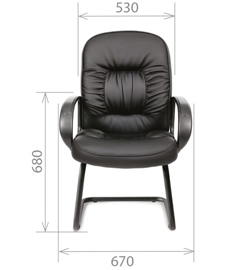 Кресло компьютерное CHAIRMAN 416V экокожа черная в Москве - изображение 1
