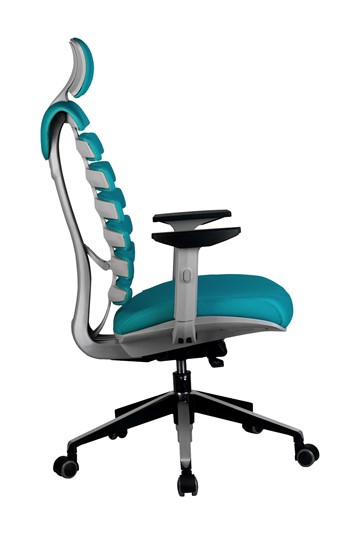 Кресло компьютерное Riva Chair SHARK (Лазурный/серый) в Одинцово - изображение 2