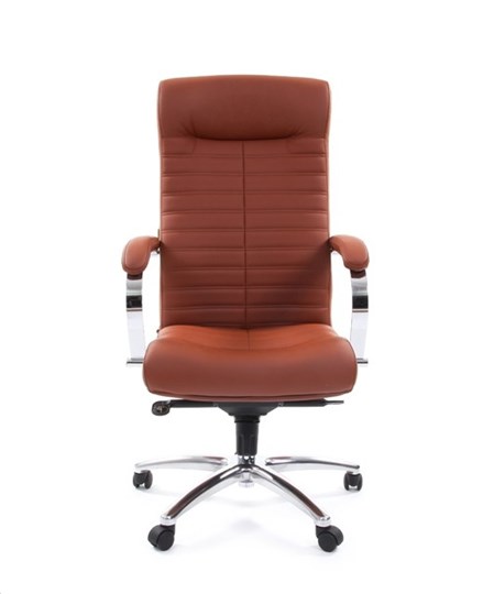Офисное кресло CHAIRMAN 480 Экокожа Terra 111 (коричневая) в Подольске - изображение 1