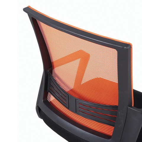 Кресло Brabix Balance MG-320 (с подлокотниками, комбинированное черное/оранжевое) 531832 в Москве - изображение 8