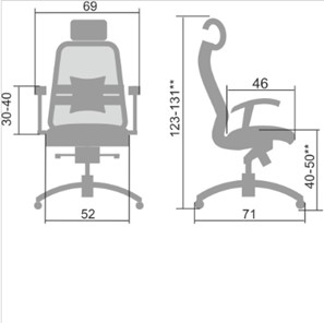 Кресло Samurai S-3.04, серый в Подольске - предосмотр 4