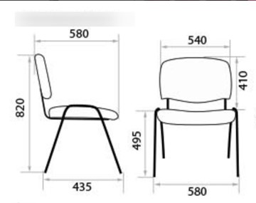 Офисный стул Iso Chrome кож.зам  PU-01 черный в Подольске - предосмотр 1