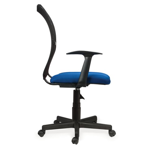 Кресло компьютерное Brabix Spring MG-307 (с подлокотниками, комбинированное синее/черное TW) в Подольске - изображение 1
