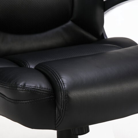 Кресло Brabix Premium Favorite EX-577 (пружинный блок, рециклированная кожа, черное) 531934 в Одинцово - изображение 8