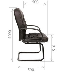Кресло компьютерное CHAIRMAN 416V экокожа черная в Одинцово - предосмотр 2