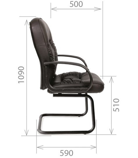 Кресло компьютерное CHAIRMAN 416V экокожа черная в Подольске - изображение 2