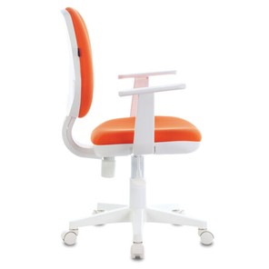 Кресло Brabix Fancy MG-201W (с подлокотниками, пластик белый, оранжевое) 532410 в Подольске - предосмотр 1