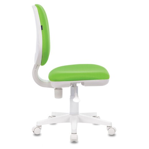 Офисное кресло Brabix Fancy MG-201W (без подлокотников, пластик белый, салатовое) 532414 в Подольске - изображение 2