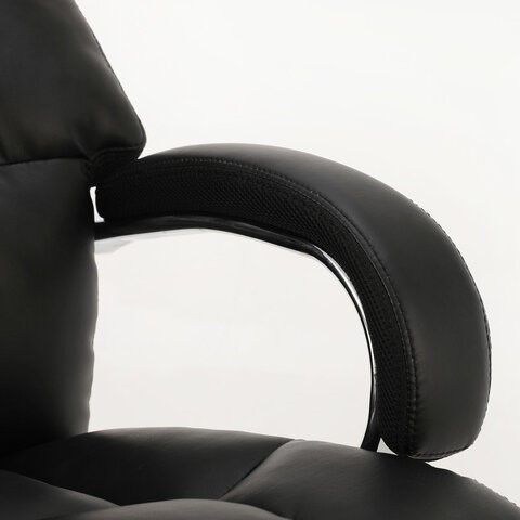 Офисное кресло Brabix Premium Bomer HD-007 (рециклированная кожа, хром, черное) 531939 в Москве - изображение 4